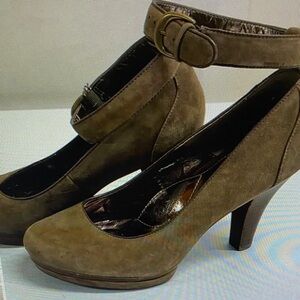 YDN Brown Suede Women's Heels